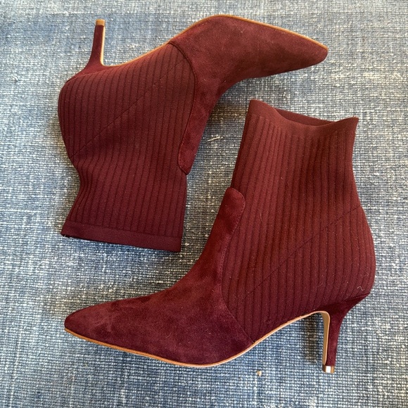 Like New! Marc Fisher Faux Suede Knit Sock Boot - Picture 6 of 6